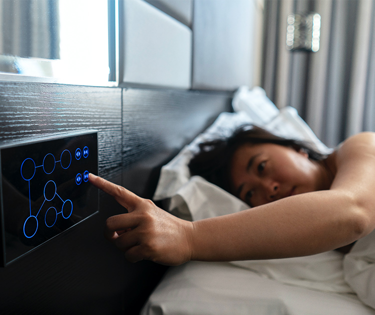 Image of person in a smart bed